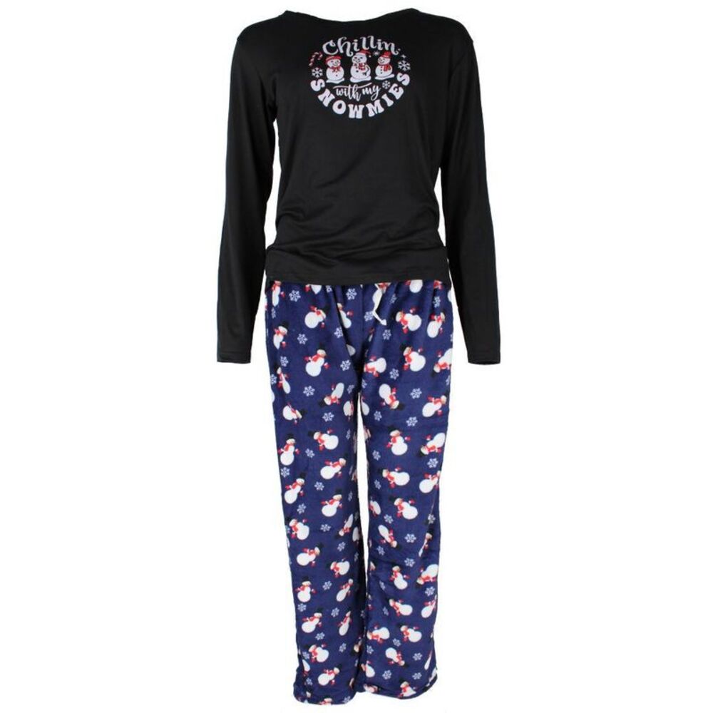 Cozy Couture Women's Chilling with my Snowmies Plus Size Pajama Set